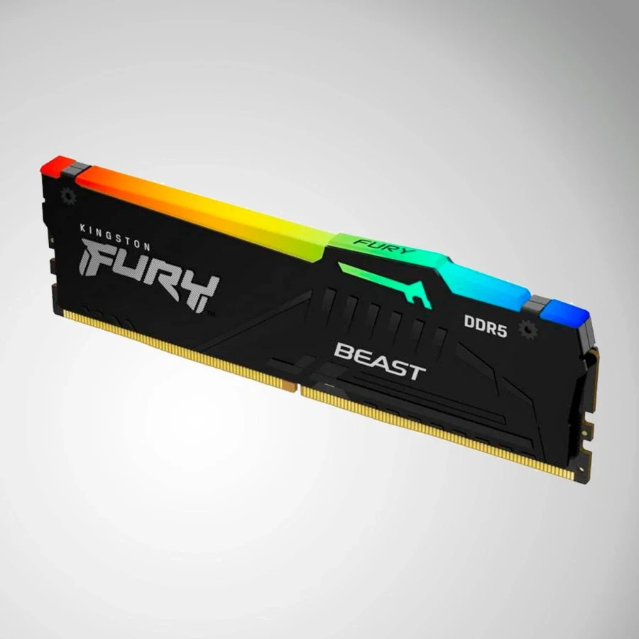 Memoria Kingston Fury Beast 16GB DDR5-5600MT/s PC5-44800 CL40, 1.25V, 288-Pin, XMP 3.0,RGB